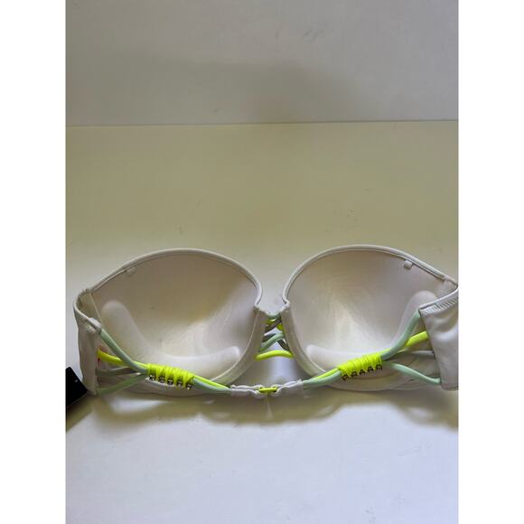 NWT Victoria's Secret Women's Push-Up Bandeau Bikini Swim Top White Size 34C - Picture 5 of 11
